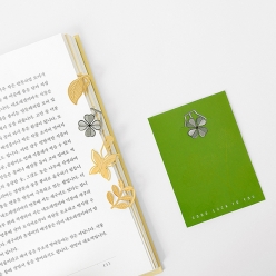 책갈피 북마크 카드 (미니) - 심플 네잎클로버