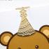 책갈피 북마크 카드 (미니) - 꼬깔모자 곰돌이
