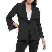 Calvin Klein One-Button Jacket with Ruched Sleeve 9862539_3