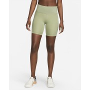 Nike Womens Tight mid-Rise Ribbed-Panel Running Shorts with Pockets DX2951-386