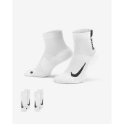Nike Multiplier Running Ankle Socks (2 Pair) SX7556-100