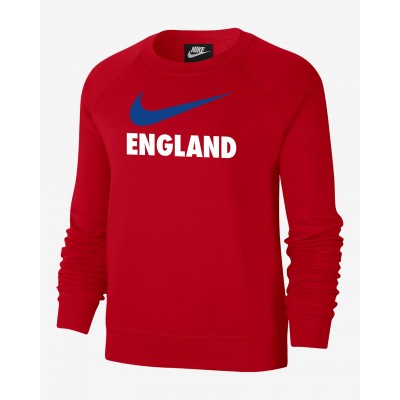 Nike England Womens Fleece Varsity Crew-Neck Sweatshirt W33095WBUNR-ENG
