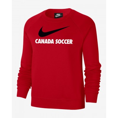 Nike Canada Womens Fleece Varsity Crew-Neck Sweatshirt W33095DHUNR-CAN