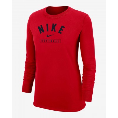 Nike Softball Womens Long-Sleeve T-Shirt W12103P384-RED