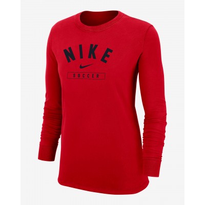 Nike Swoosh Womens Soccer Long-Sleeve T-Shirt W12103P385-RED