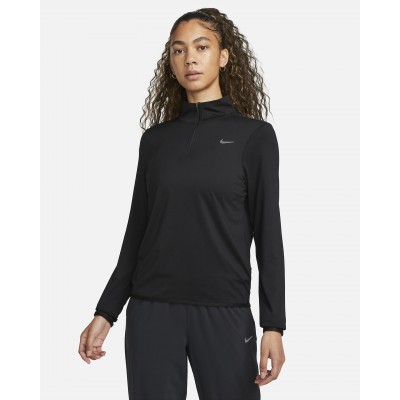 Nike Swift Element Womens UV Protection 1/4-Zip Running Top FB4316-010