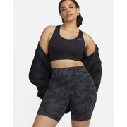 Nike Universa Womens Medium-Support High-Waisted 8 Camo Biker Shorts with Pockets DX3122-045