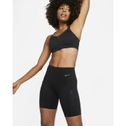 Nike Go Womens Firm-Support mid-Rise 8 Biker Shorts with Pockets DQ5925-010