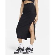 Nike Sportswear Chill Knit Womens Slim Ribbed mi_di Skirt FQ1636-010