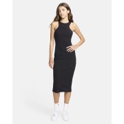 Nike Sportswear Chill Knit Womens Slim Sleeveless Ribbed midi Dress FN3679-010