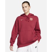 FC Barcelona Phoenix Fleece Womens Nike Soccer Oversized Pullover Hoodie FJ5618-620