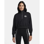 Nike Sportswear Womens Oversized 1/2-Zip Crop Fleece Sweatshirt FZ4736-010