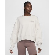 Nike Sportswear Phoenix Fleece Womens Oversized Cropped Crew-Neck Sweatshirt HF4511-104