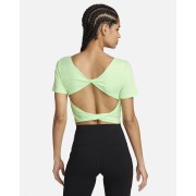 Nike One Classic Womens Dri-FIT Short-Sleeve Cropped Twist Top FN2851-376