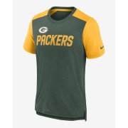 Nike Color Block Team Name (NFL Green Bay Packers) Mens T-Shirt NKZGEG767T-0YG