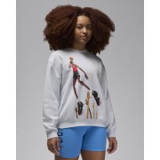 Nike Jor_dan Artist Series by Darien Birks Womens Fleece Crew-Neck Sweatshirt HF5476-043