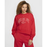Nike Sportswear Phoenix Fleece Womens Over-Oversized Crew-Neck Graphic Sweatshirt FQ6234-657