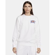 Nike Club Fleece Mens Long-Sleeve Crew-Neck Sweatshirt FV4445-100