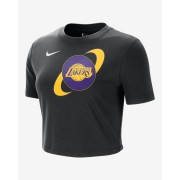 Los Angeles Lakers Courtside Womens Nike NBA Cropped Slim T-Shirt FV9537-010