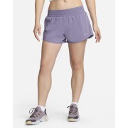 Nike One Womens Dri-FIT mi_d-Rise 3 Brief-Lined Shorts DX6010-509