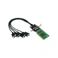 MOXA 목사 CP-104UL-DB9M 4-port RS-232 low-profile Universal PCI serial board, 0 to 55°C operating temperature (includes DB9 male cable)