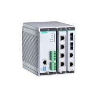 MOXA 목사EDS-EDS-608-T Compact managed Ethernet switch system with 2 slots for 4-port Fast Ethernet interface modules, for a total of up to 8 ports, -40 to 75°C operating temperature