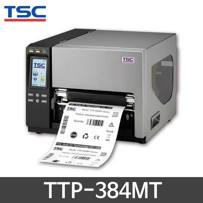 [TSC] TTP-384MT 산업용 바코드프린터 300dpi 열전사 감열