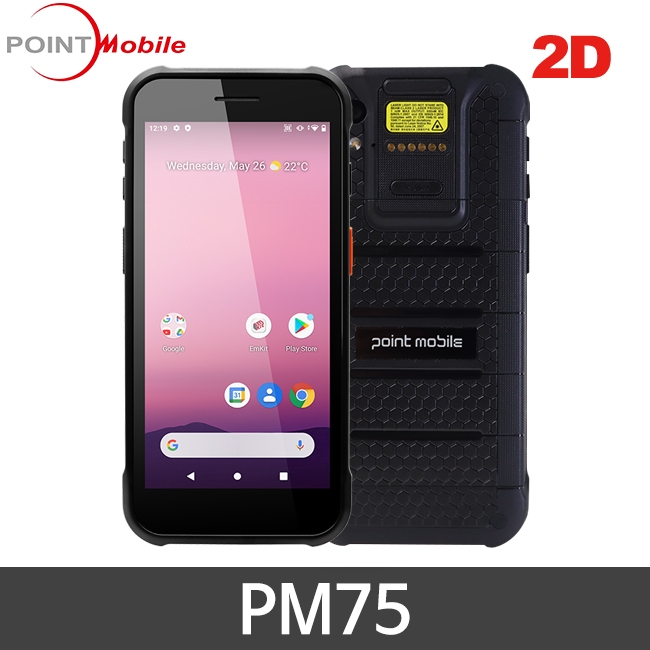 [포인트모바일] PM75 바코드스캐너 산업용 PDA (크래들+GUN) 안드로이드 POINTMobile